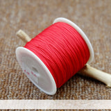 Rola ata pentru bratari martisor, Shamballa, grosime 0,7 mm, nylon, rola de 100 m, Rosu, Flippy - vivimall.ro