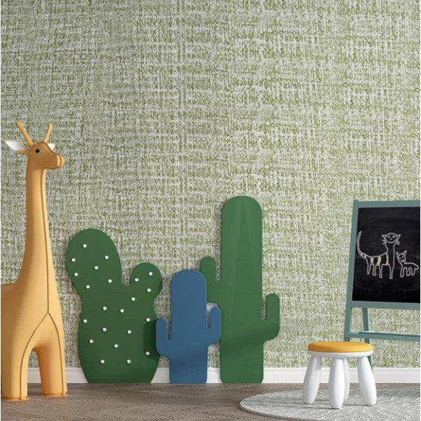 Rola Autoadeziva Pentru Perete, Din Panza, 10 M, Rezistenta La Umezeala, 2.5 Mm Grosime, Model Texturat, Verde Deschis - vivimall.ro