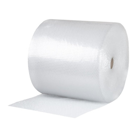 Rolă folie cu bule transparentă 100 m, vedere frontală, polietilenă 40 g/mp pentru ambalare