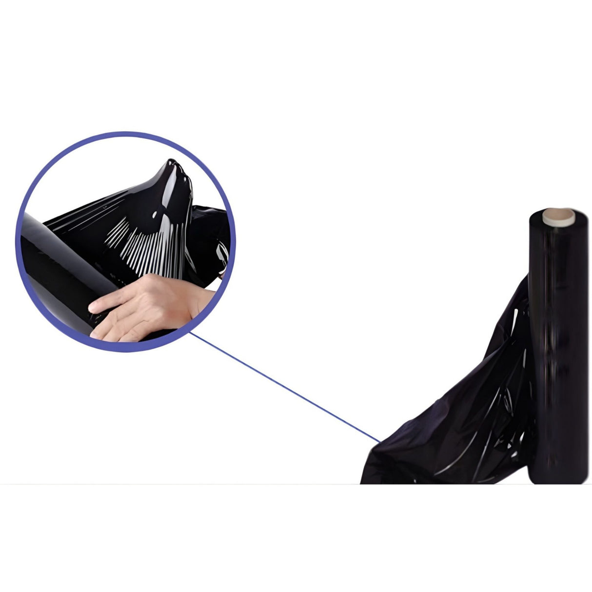 Folie stretch neagră pentru centre de distribuție și curierat, stivuire pe paleți