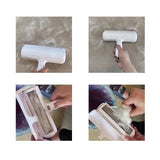 Rola pentru Parul de Animale, Vivimall, cu Maner 19x19x6cm, Alb/Rosu - vivimall.ro