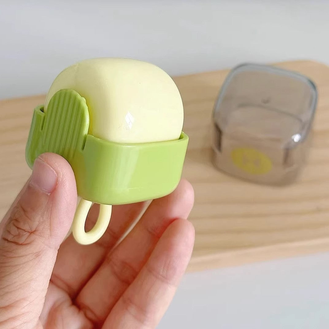 Rola pentru scame, Vivimall, Indreptator de Scame Laviabila, forma de Cub din plastic, Portabil si Dragut 6 x 4.3 x 4.3 cm, Verde Matcha - vivimall.ro