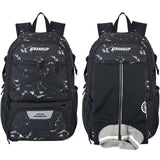 Rucsac de Baschet Multifunctional, Vivimall, pentru Calatorie, Sport, Scoala, cu Compartiment pentru Pantofi si Minge, 32 Litri, 45x32x22 cm, Negru-Alb - vivimall.ro