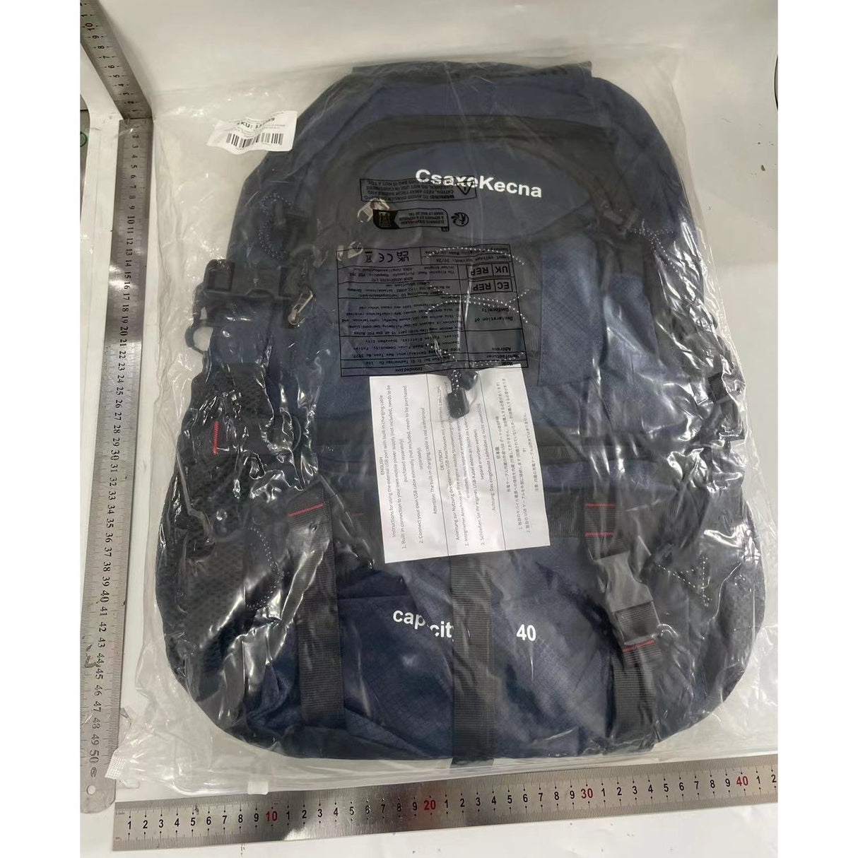 Rucsac Multifunctional de Alpinism, Vivimall, Capacitate 36-55 L, de Calatorie, Impermeabil, Slot USB Incarcare Telefon, Bretele Reglabile, 52 x 34 x 19 cm, Albastru - vivimall.ro