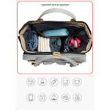 Rucsac Multifunctional pentru Mamici, Vivimall, cu Patut Pliabil si Baza de Schimbat, Rezistent la Apa, Capacitate Mare, Usor, Compartimente Multiple, Buzunar Termic pentru Lapte, 42 x 32 x 22 cm, Albastru Inchis - vivimall.ro