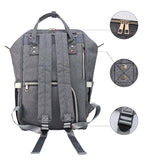 Rucsac Multifunctional pentru Mamici, Vivimall, din Panza Oxford, Compartimentare Multipla, Impermeabil, 43 x 18 x 26 cm, Gri Inchis - vivimall.ro