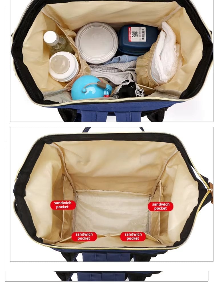 Раница за майки бяло-червена | MommyBag 1