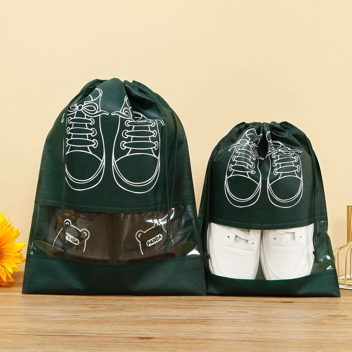 Тъмнозелена чанта за съхранение на обувки | DustOff 1