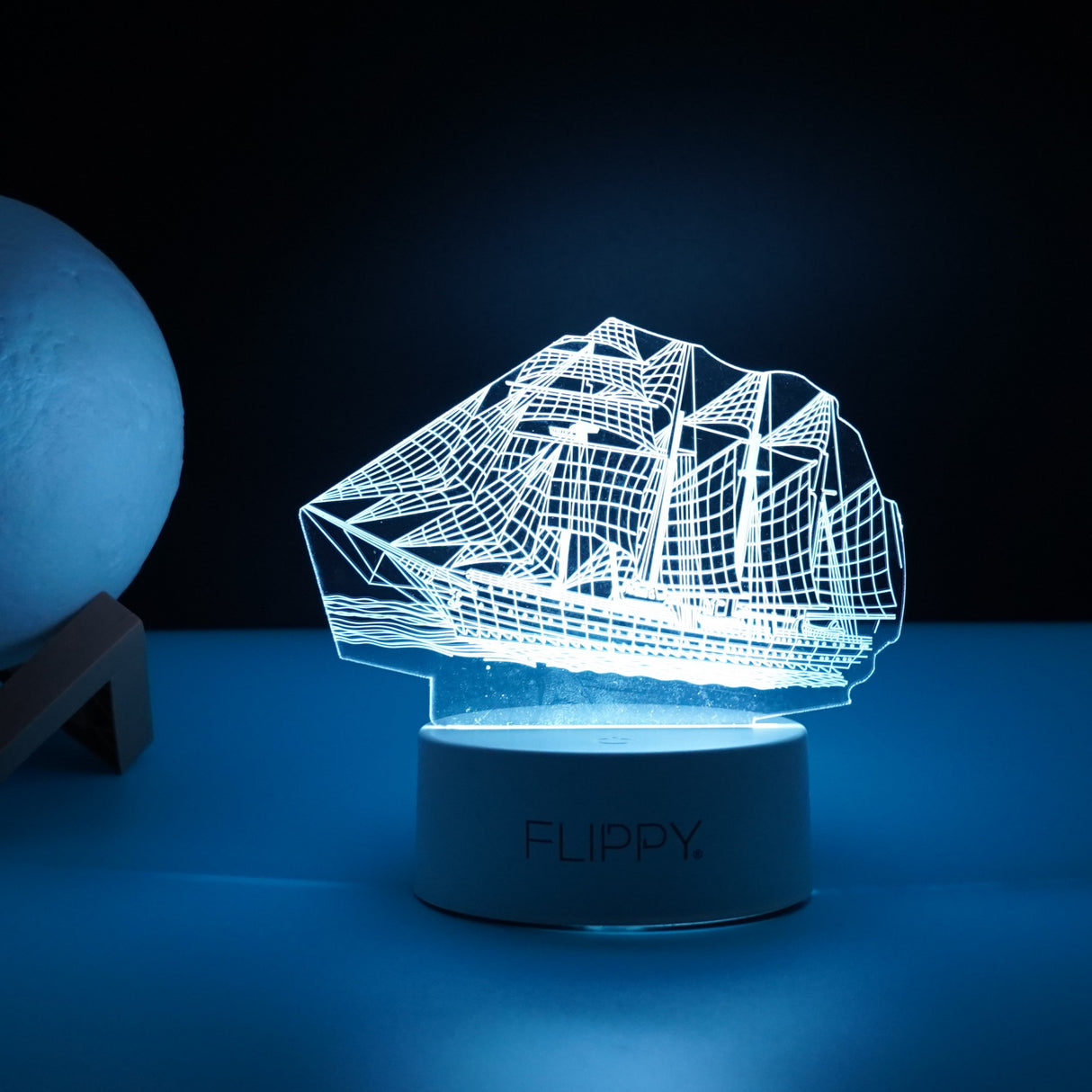 Lampa Led Decorativa, 3D, Vapor, Cu Telecomanda, Doua Moduri De Alimentare Usb Si Baterii, 20 Cm Inaltime, Din Material Acril Si Lumina A, Alb - vivimall.ro