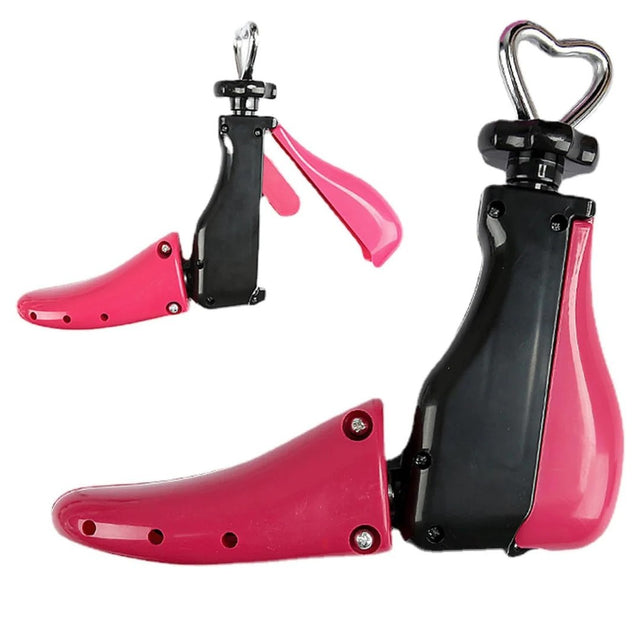 San/Calapod Pro Reglabil, Vivimall, Alungire si Largire 4 Directii, Marime 35-42, Pantofi, Ghete, Adidasi, Arc, 22 x 20.5 x 7 cm, Roz / Negru - vivimall.ro