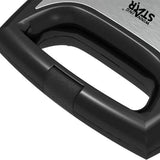 Sandwich Maker Vivimall, 24 x 23.5 cm, cu forme de triunghi si patrat, Cablu 80 cm, Material Interior Antiaderent, Inoxidabil, Maner Izolat Termic, 750W, 220 V, gri - vivimall.ro