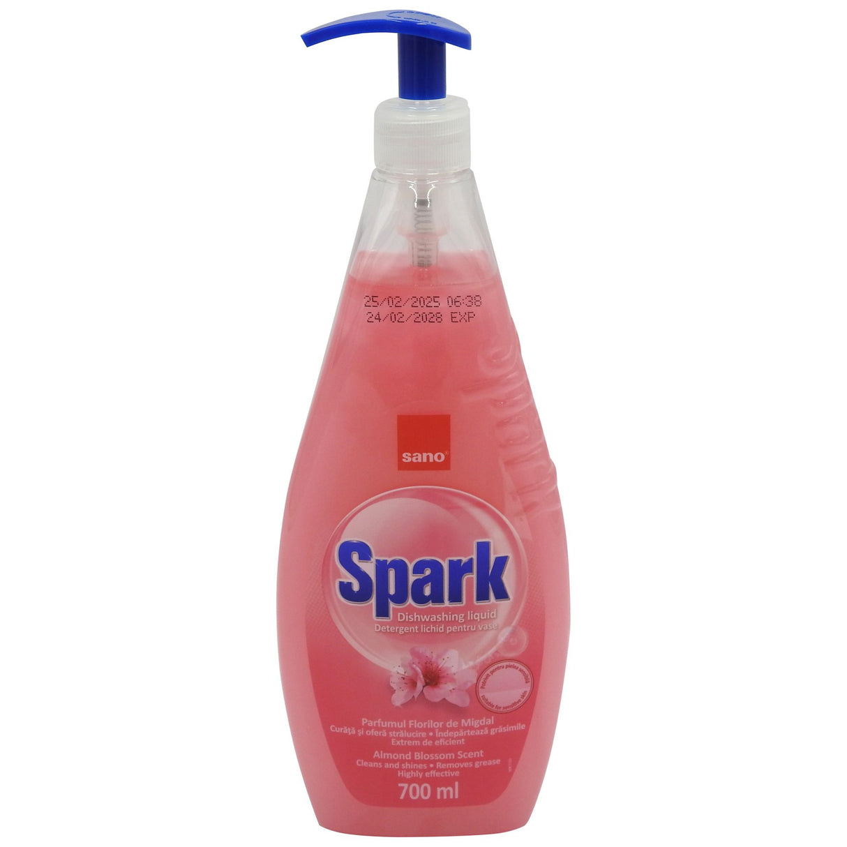 Detergent pentru Vase, SANO, Spark Flori Migdale, 700 ml - vivimall.ro