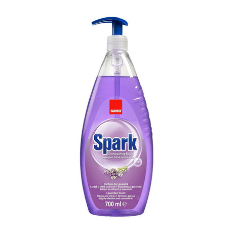 Detergent pentru Vase, SANO, Spark Lavanda, 700 ml - vivimall.ro