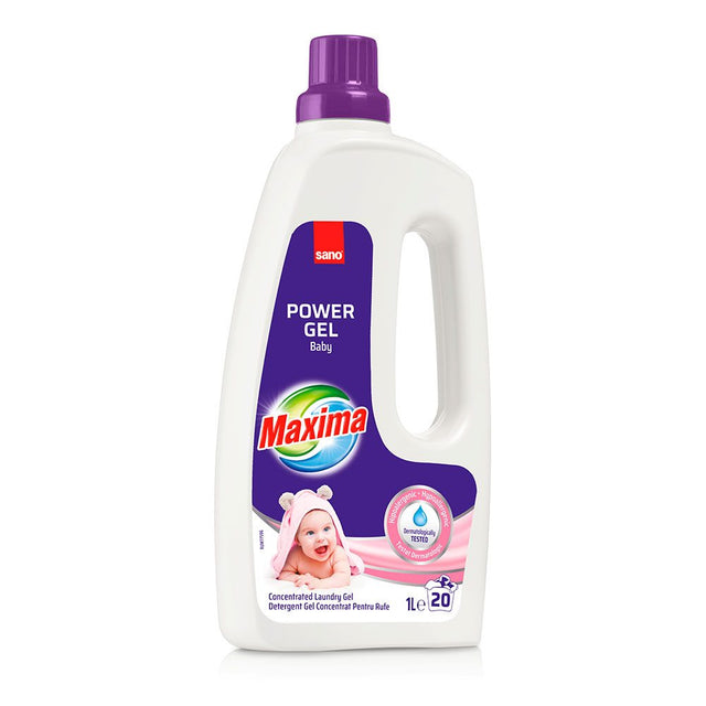 Detergent Gel, SANO, Maxima Concentrat Sensitive Baby, 1 L, 20 Spalari - vivimall.ro