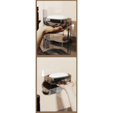 Savoniera cu Suport 2 in 1, Vivimall, Pentru Perete sau Blat, PET, Scurgere Optima, GriTransparent - vivimall.ro