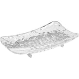 Savoniera din Plastic Vivimall, 11 x 8 cm, cu Scurgere Apa, Design Modern, Transparent - vivimall.ro
