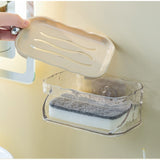 Savoniera Dubla, Flippy, 2 Straturi, Instalare fara Perforare, Agatatoare Burete, 13.5 x 8.5 x 6 cm, Bej