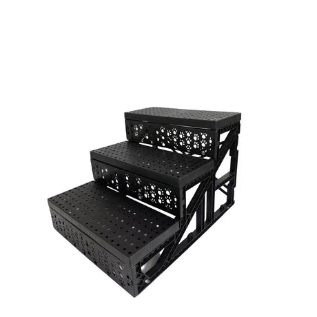 Scara pentru Animale de Companie, Vivimall, Universal, Detasabil, 3 Trepte, 45x35x30 cm, Gri - vivimall.ro