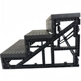 Scara pentru Animale de Companie, Vivimall, Universal, Detasabil, 3 Trepte, 45x35x30 cm, Gri - vivimall.ro