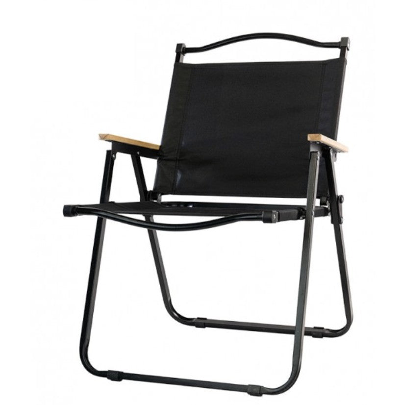 Scaun camping, Aluminiu, Pliabila, Vivimall, 52 x 53 x 80 cm, Negru - vivimall.ro