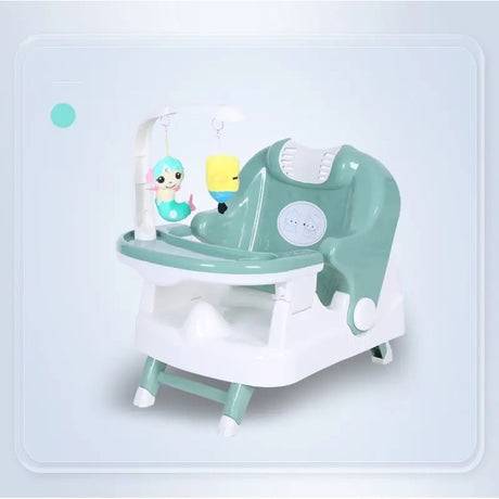 Scaun pentru Copii 2 in 1, Vivimall, pentru Servit Masa si pentru Baie, Multifunctional, Pliabil, Portabil, din Plastic, Spatar Reglabil, 58 x 39 cm, Verde Deschis - vivimall.ro
