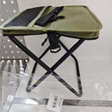 Scaun Taburet Pliabil pentru Camping, Vivimall, pentru Adulti, Scaun Portabil, Pescuit, din Panza Oxford si Cadru Metalic, Mare 31 x 29 x 25 cm, Verde - vivimall.ro