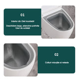 Scrumiera creativa Vivimall, Forma de Toaleta, Capac Argintiu, Material ABS si Otel Inoxidabil, 12.5 x 9.8 x 8.4 cm, Fixare prin Lipire sau De Sine Statator, pentru Baie, Camera, Bucatarie, Balcon, Argintiu - vivimall.ro