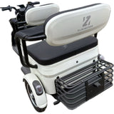 Triciclu Electric V6, Saige, Fara Permis, cu Doua Locuri, Motor 1800W, Baterie 72V24Ah, Autonomie 60km, 220x88x105 cm, Viteza Maxima 25km/h, Alb - vivimall.ro