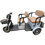 Triciclu Electric V6, Saige, Fara Permis, cu Doua Locuri, Motor 1800W, Baterie 72V24Ah, Autonomie 60km, 220x88x105 cm, Viteza Maxima 25km/h, Gri OldStyle - vivimall.ro