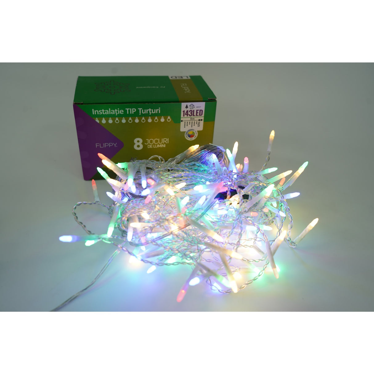 Коледни ресни 143 Многоцветни LED | LuminaFest