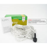 Sectiune Instalatie de Craciun Flippy, Tip Plasa, 120 LED-uri, 1.5 x 1.5 m, 8 jocuri de lumini, Interconectabila, Fir transparent, Multicolor - vivimall.ro