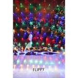 Sectiune Instalatie de Craciun Flippy, Tip Plasa, 160 LED-uri, 2 m x 2 m, 8 jocuri de lumini, Interconectabila, Fir transparent, Multicolor - vivimall.ro
