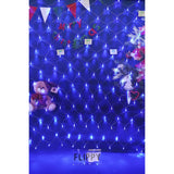 Sectiune Instalatie de Craciun Flippy, Tip Plasa, 160 LED-uri, 2 m x 2 m, 8 jocuri de lumini, Interconectabila, Fir transparent, Albastru - vivimall.ro