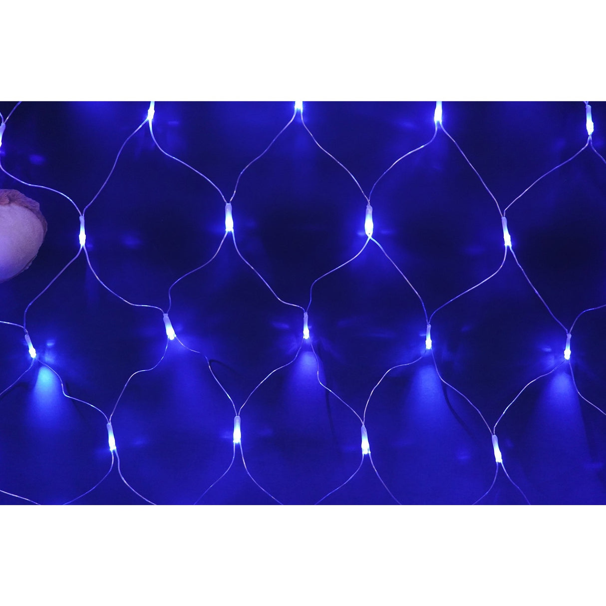 Sectiune Instalatie de Craciun Flippy, Tip Plasa, 80 LED-uri, 2 m x 1 m, 8 jocuri de lumini, Interconectabila, Fir transparent, Albastru - vivimall.ro
