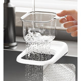 Cos de Scurgere pentru Chiuveta, Flippy, din ABS, cu Maner si Ventuza, Multifunctional, 22 x 13 x 8.5 cm, Alb - vivimall.ro