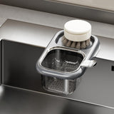 Cos de Scurgere pentru Chiuveta, Flippy, din ABS, cu Maner si Ventuza, Multifunctional, 22 x 13 x 8.5 cm, Gri - vivimall.ro