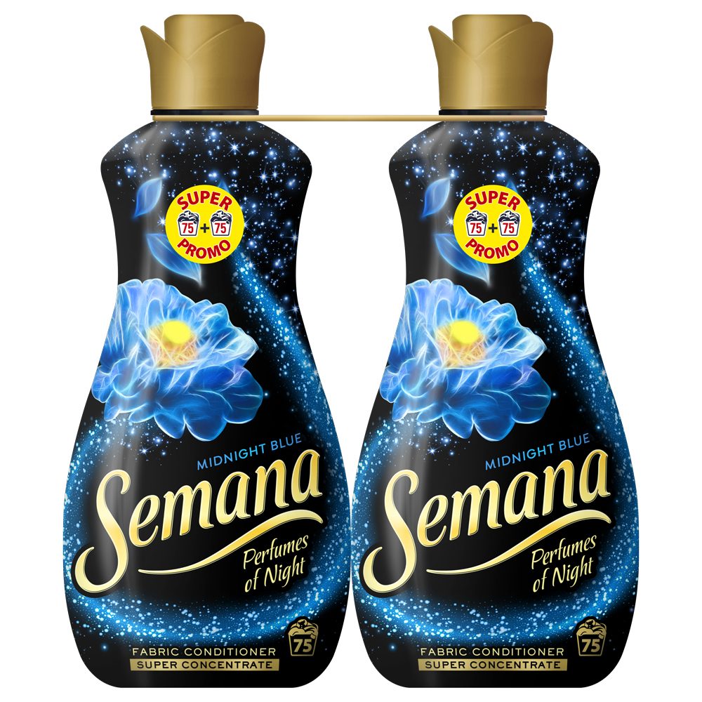 Balsam pentru Rufe, SEMANA, 2x1 Midnight Blue Promo, 2x 1.65L - vivimall.ro