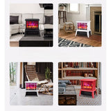 Semineu electric Vivimall, 1500W, cu efect de flacara, 25 x 16 x 25 cm, Alb - vivimall.ro