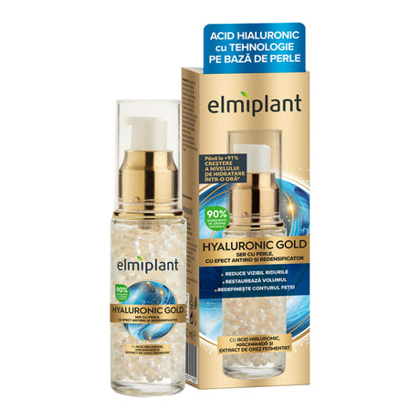 Ser Pentru Fata, Elmiplant, Hyaluronic Gold, 30 ml - vivimall.ro