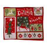 Servet de Masa, Vivimall, Model Ren, Brad si Globulete, Scris Merry Christmas, Tematica Craciun, Prosop pentru Masa, 47x33 cm, Bumbac si Fibre Sintetice, Rosu - vivimall.ro