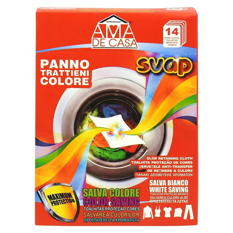 Șervețele captatoare de culoare Ama de Casa Maximum Protection, pachet 14 bucăți, vedere frontală produs