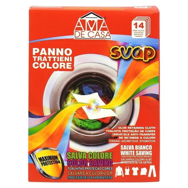 Șervețele captatoare de culoare Ama de Casa Maximum Protection, pachet 14 bucăți, vedere frontală produs