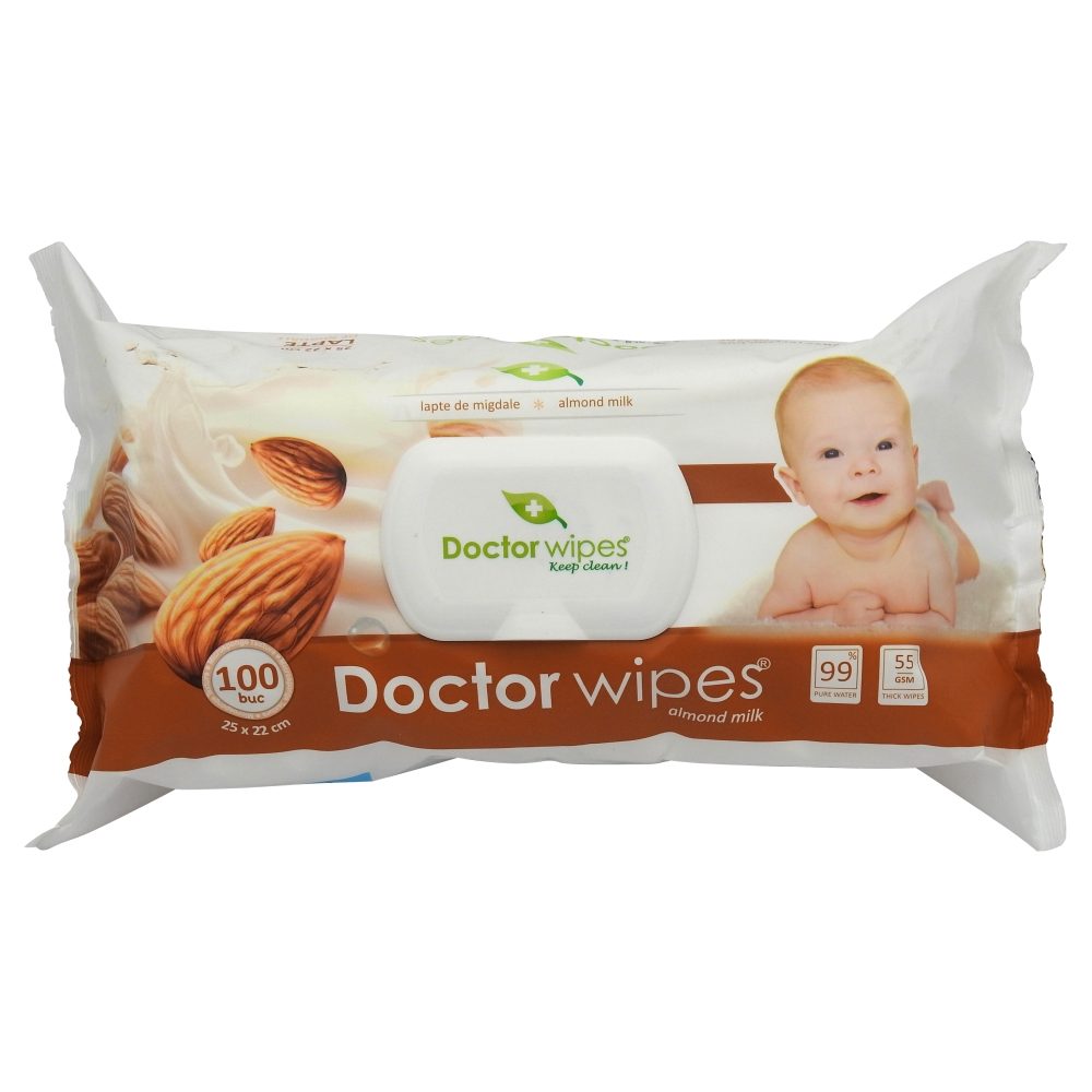 Servetele Umede, Doctor, Jumbo 100 buc Lapte de Migdale