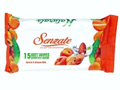Servetele Umede, Senzate, 15 buc Apricot Almond Milk