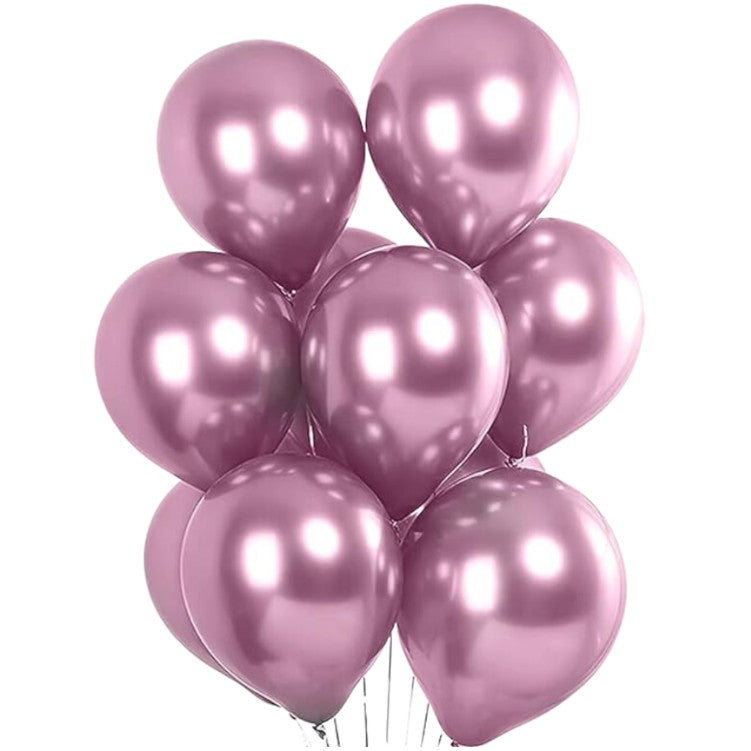 Set 10 Baloane Din Latex Chrome Mov | VivaParty