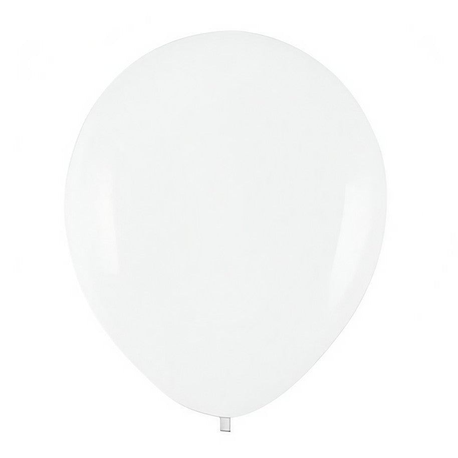 Set 10 Baloane din Latex, Vivimall, Model Party, 13 cm, Albe, 2.2 g - vivimall.ro