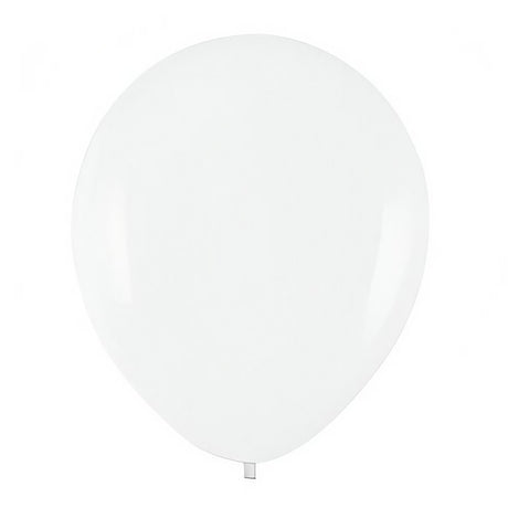 Set 10 Baloane din Latex, Vivimall, Model Party, 13 cm, Albe, 2.2 g - vivimall.ro