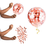 Set 10 Baloane din Latex, Vivimall, Model Party Bride To Be, 30 cm, 2.8 g, Transparent, cu Confetti, Roz - vivimall.ro