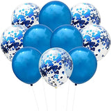 Комплект от 10 латексови балона, парти конфети, 5 x конфети, 5 x, 25 см, 2.2 г