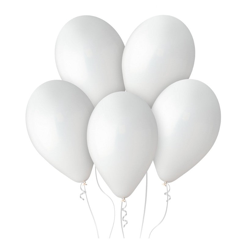 Set 10 Baloane din Latex Metalizate, Vivimall, Model Party, 5x Alb, 5x Nude, 23 cm, 2.2 g - vivimall.ro